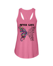 Load image into Gallery viewer, Birthday Gift For April Girl They Whispered To Her - I'm The Storm Ladies Flowy Tank
