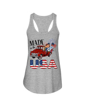 Load image into Gallery viewer, Horse Made In The America Red Car Gift For Horse Lovers Ladies Flowy Tank
