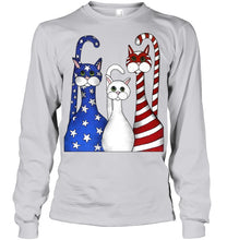 Load image into Gallery viewer, Cat Happy America  Independence's Day Special Custom Design Unisex Long Sleeve
