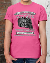 Load image into Gallery viewer, Shes Stubborn Messy And A Brat At Times Black Gift For Husband Guys Tee
