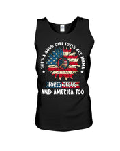 Load image into Gallery viewer, Good Girl Loves Her Mama Loves Jesus and America Too Design Unisex Tank Top
