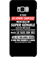 Load image into Gallery viewer, Je Suis Un Homme Chanceux J'ai Line Femme Custom Design Je Suis Son Roi Phone case
