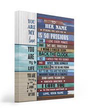 Load image into Gallery viewer, You Are My Love Custom Name Gift For Wife Matte Canvas
