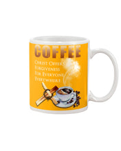 Load image into Gallery viewer, Coffee Christ Offers Forgiveness For Everyone Everywhere Mug
