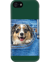 Load image into Gallery viewer, Australian Shepherd In Denim Pocket Gift For Dog Lovers Phone case
