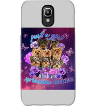Load image into Gallery viewer, A Girl Loves Yorkshire Terrier Gift For Dog Lovers Phone case
