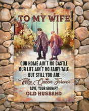 Load image into Gallery viewer, Go Fishing You Are My Queen Forever Grumpy Old Husband Gift For Wife Vertical Poster
