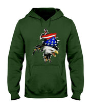 Load image into Gallery viewer, Eagle Giant Scratch USA Flag Gift For Women Hoodie
