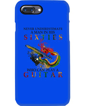 Load image into Gallery viewer, Never Underestimate A 60 Year Old Man Can Play A Guitar Phone case
