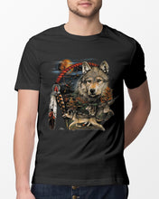 Load image into Gallery viewer, Native Wolf Gift For Wolf Lovers Guys Tee
