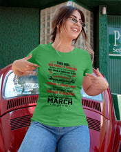 Load image into Gallery viewer, This Girl Has Fought A Thousand This Girl Was Born In March Ladies Tee
