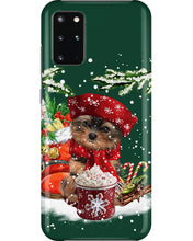 Load image into Gallery viewer, Yorkshire Terrier Loves Drinking Hot Latte Gift For Dog Lovers Phone case
