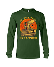 Load image into Gallery viewer, I'm A Book Dragon Not A Worm Gift For Dragon Lovers Unisex Long Sleeve
