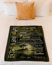 Load image into Gallery viewer, Proposal Full Moon Believe Deep In Your Heart Husband Gift For Wife Fleece Blanket
