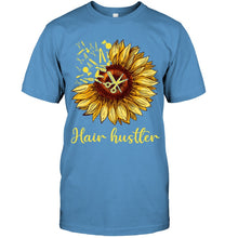 Load image into Gallery viewer, Hair Hustler Sunflower Trending Gift For Friends Guys Tee
