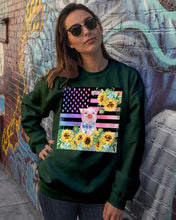 Load image into Gallery viewer, Pig America Flag Sunflower Special Custom Design Sweatshirt
