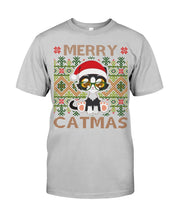 Load image into Gallery viewer, Merry Catmas Cute Funny Gifts Guys Tee
