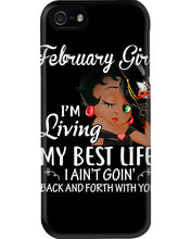 Load image into Gallery viewer, Betty Boop February Girl Living My Best Life Birthday Meaningful Gift Phone case
