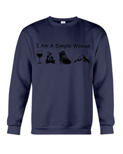Load image into Gallery viewer, Simple Woman Loves Wine Camping Shoes And Climbing Sweatshirt
