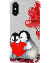 Load image into Gallery viewer, Penguin Forever Love With Red Heart Balloon Gift For Penguin Lovers Phone case
