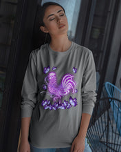 Load image into Gallery viewer, Chicken Purple Butterflies Gift For Chicken Lovers Unisex Long Sleeve
