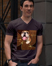 Load image into Gallery viewer, Bulldog In Cool Tote Bag Gift For Dog Lovers Guys V-Neck
