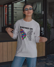 Load image into Gallery viewer, Birthday Gift For November Girl They Whispered To Her You Cannot Withstand The Storm Unisex Long Sleeve
