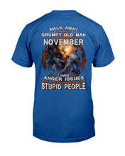 Load image into Gallery viewer, Walk Away I Am A Grumpy Old Man Who Was Born In November Birthday Gift Guys Tee
