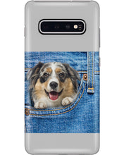 Load image into Gallery viewer, Australian Shepherd In Denim Pocket Gift For Dog Lovers Phone case
