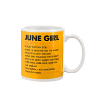 Load image into Gallery viewer, June Girl Facts Very Friendly But Dangerous Custom Design Mug
