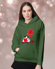 Load image into Gallery viewer, Penguin Forever Love With Red Heart Balloon Gift For Penguin Lovers Hoodie

