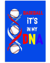 Load image into Gallery viewer, Baseball Be My DNA Gift For Sport Lovers Vertical Poster
