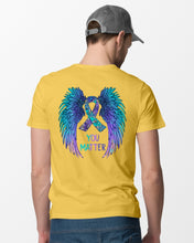 Load image into Gallery viewer, You Matter Ribbon Awareness With Angel Wings Guys Tee
