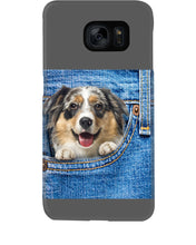 Load image into Gallery viewer, Australian Shepherd In Denim Pocket Gift For Dog Lovers Phone case
