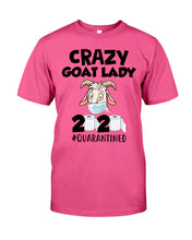 Load image into Gallery viewer, Crazy Goat Lady 2020 Quarantined Gift For Goat Lovers Guys Tee
