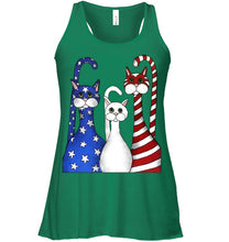 Load image into Gallery viewer, Cat Happy America  Independence's Day Special Custom Design Ladies Flowy Tank
