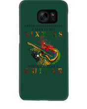 Load image into Gallery viewer, Never Underestimate A 60 Year Old Man Can Play A Guitar Phone case
