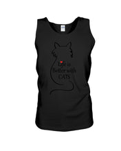 Load image into Gallery viewer, Life Better With Cats  Unique Custom Design For Cat Lovers Unisex Tank Top

