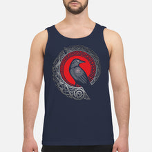 Load image into Gallery viewer, Raven Viking Culture Celtic Design Gray And Red Unisex Tank Top
