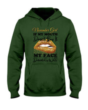 Load image into Gallery viewer, Birthday Gift For November Girl If My Mouth Doesn't Say It My Face Definitely Hoodie
