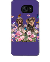 Load image into Gallery viewer, German Wirehaired Pointer With Peonies Gift For Dog Lovers Phone case
