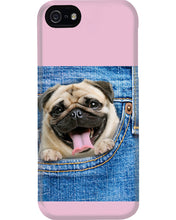 Load image into Gallery viewer, baby Pug In Denim Pocket Gift For Dog Lovers Phone case
