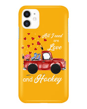 Load image into Gallery viewer, All I Need Are Love And Hockey Gift For Hockey Players Phone case
