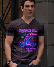Load image into Gallery viewer, Wings Gift For Angel Grandpa Half Of My Heart Is In Heaven Guys V-Neck
