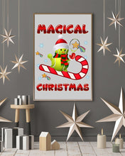 Load image into Gallery viewer, Tennis Players Magical Christmas Snowman Gift For Women Vertical Poster
