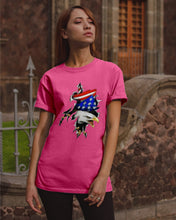 Load image into Gallery viewer, Eagle Giant Scratch USA Flag Gift For Women Guys Tee
