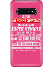 Load image into Gallery viewer, Je Suis Un Homme Chanceux J'ai Line Femme Custom Design Je Suis Son Roi Phone case
