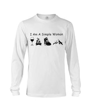 Load image into Gallery viewer, Simple Woman Loves Wine Camping Shoes And Climbing Unisex Long Sleeve
