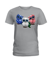 Load image into Gallery viewer, Lovely Phone Case Three Owl With US Flag Gift For Owl Lovers Ladies Tee

