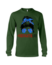 Load image into Gallery viewer, Firefighter Make You Life Safe Lady With Blue Ribbonhead Gift For Women Unisex Long Sleeve
